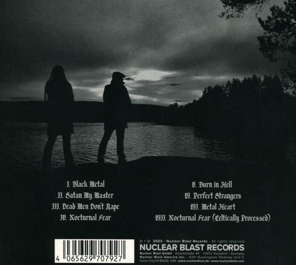 Silhouette von zwei Personen am See, mit Album-Titelliste und Credits.