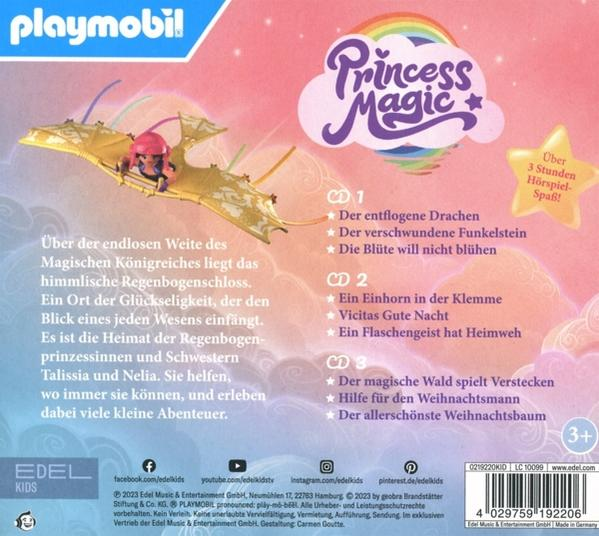 Rückseite eines Kinder-CD-Cases mit Text und Bildern.