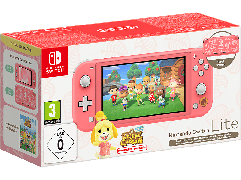 NINTENDO Switch Lite Konsol Pembe Isabelle's Aloha_1