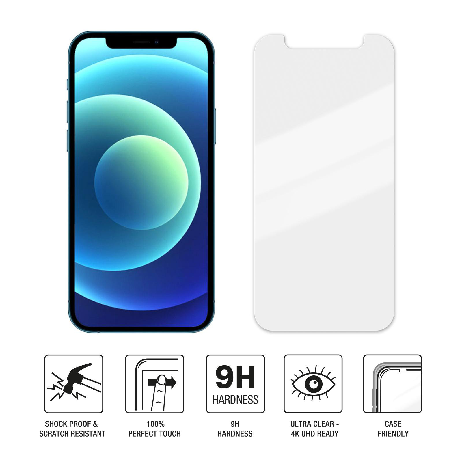 Ein Telefon und Displayschutz mit Funktionen wie 9H Härte und Kratzfestigkeit.