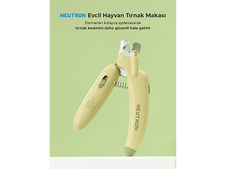 NEUTRON Evcil Hayvan Tırnak Makası Yeşil_1