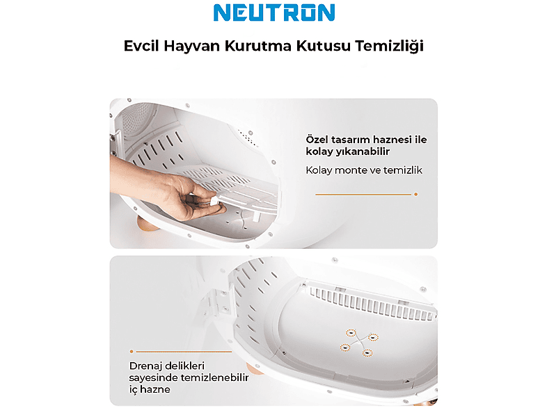 NEUTRON Pet Kurutma Kutusu Beyaz_6