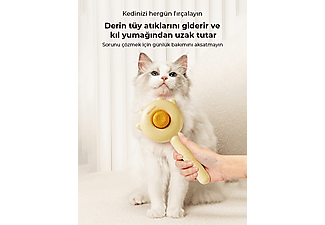 NEUTRON Kedi Tarağı Kedi Tüy Toplayıcı 140 Derece Kavisli Tarak Dişleri_6