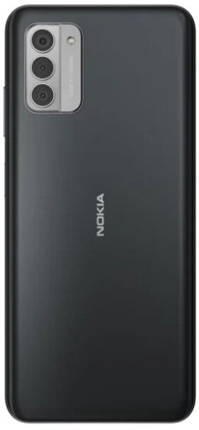 Czarny smartfon Nokia z trzema obiektywami aparatu z tyłu.