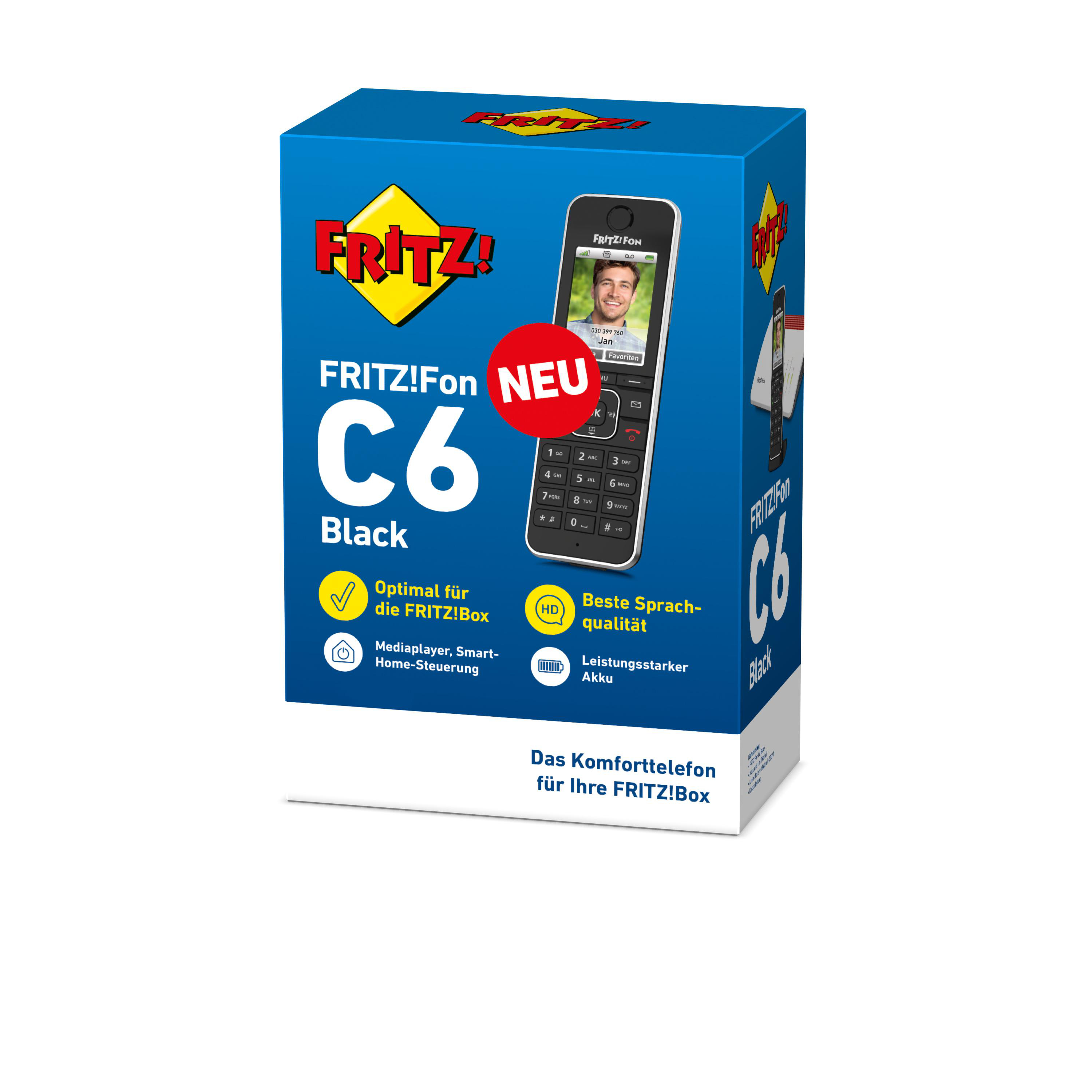 AVM FRITZ!Fon C6, Schnurloses Telefon, Schwarz online kaufen