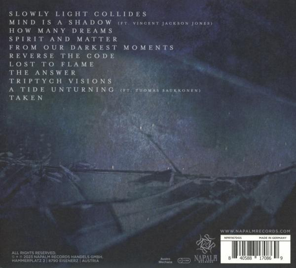Album-Rückseite mit Songtiteln und Text.