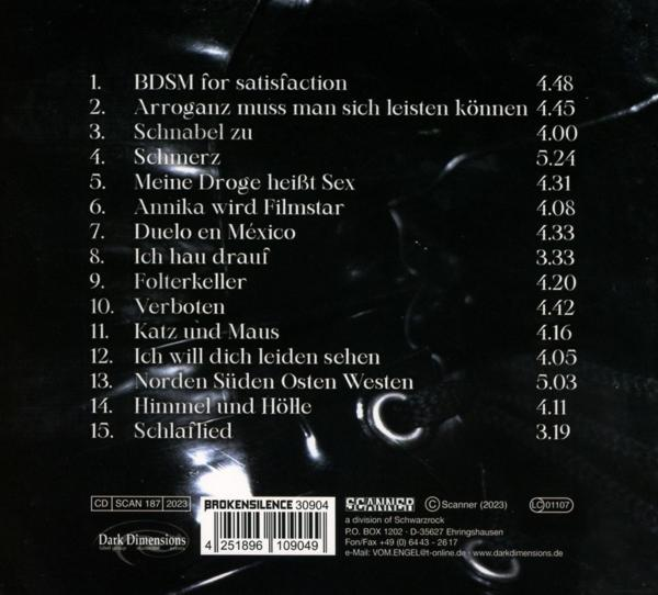 CD-Cover mit Titelliste. Albumtitel und Interpret sind nicht sichtbar.
