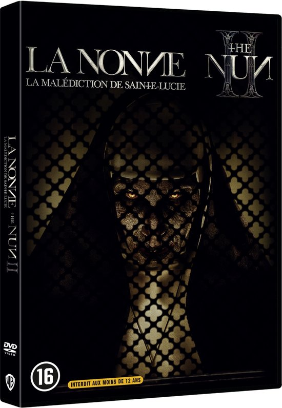 DVD-hoes voor The Nun II, met een non met een gesluierd gezicht.