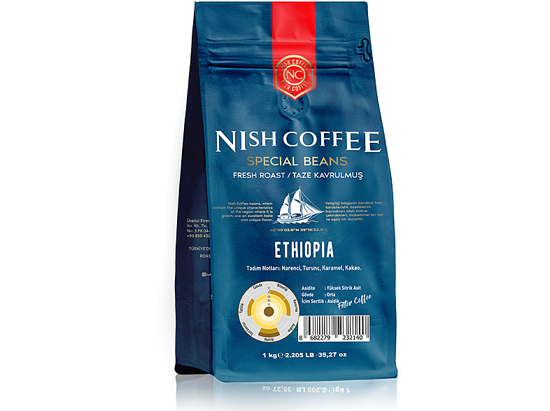 NISH 1 kg Çekirdek Kahve Ethiopia_1