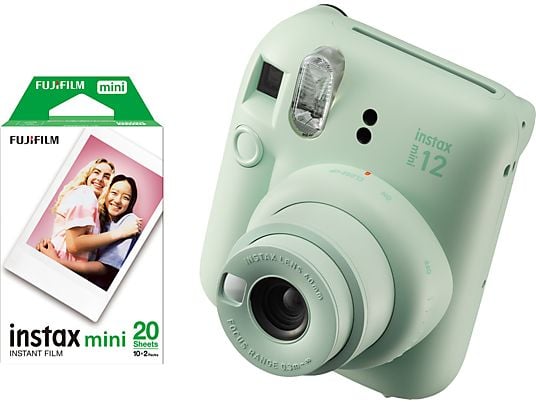 FUJIFILM instax mini 12 Starter Kit - Fotocamera istantanea Mint Green