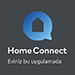 Home Connect logosu: beyaz ev ile mavi konuşma balonu.