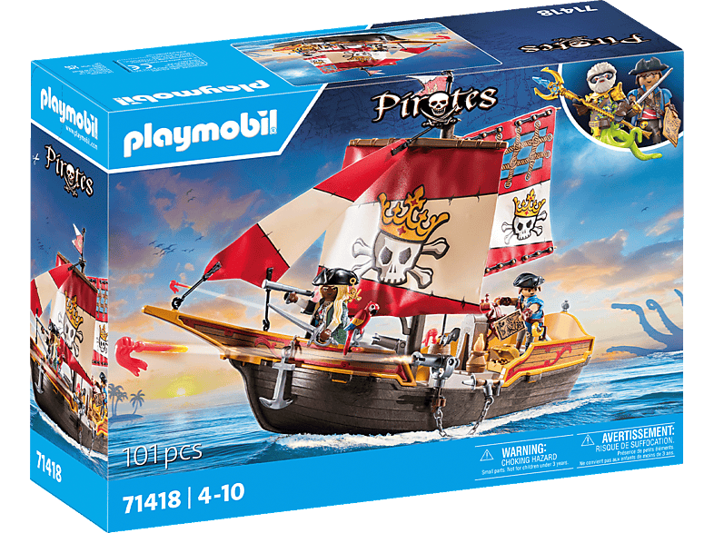 Playmobil 71418 Pirates: Piratenschaff (4-10 Jahren); Spielset