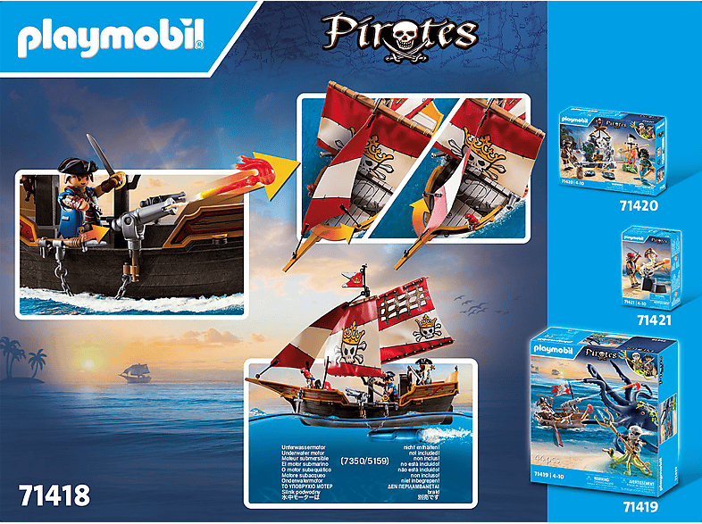 Playmobil 71418 Pirates: Piratenschaff (4-10 Jahren); Spielset — Foto 3 von 5
