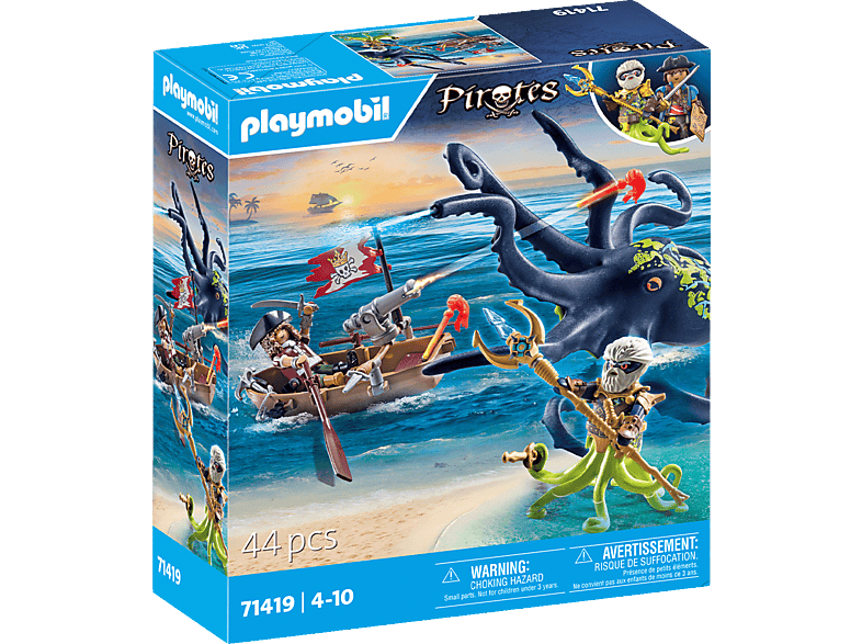 Playmobil 71419 Pirates: Kampf gegen den Riesenoktopus (4-10 Jahren); Spielset