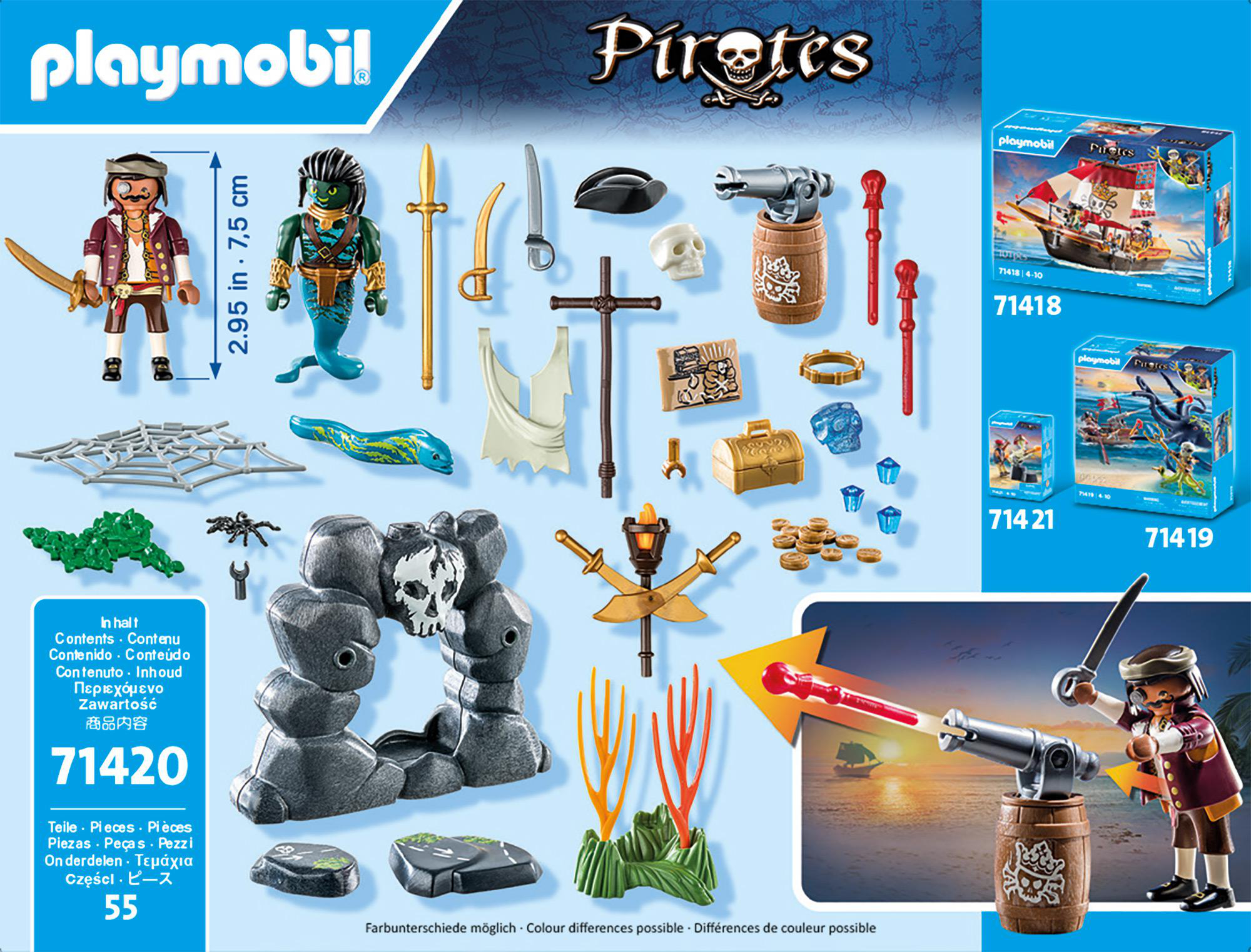 Playmobil Piraten-Set mit verschiedenen Piratenfiguren und Zubehör.