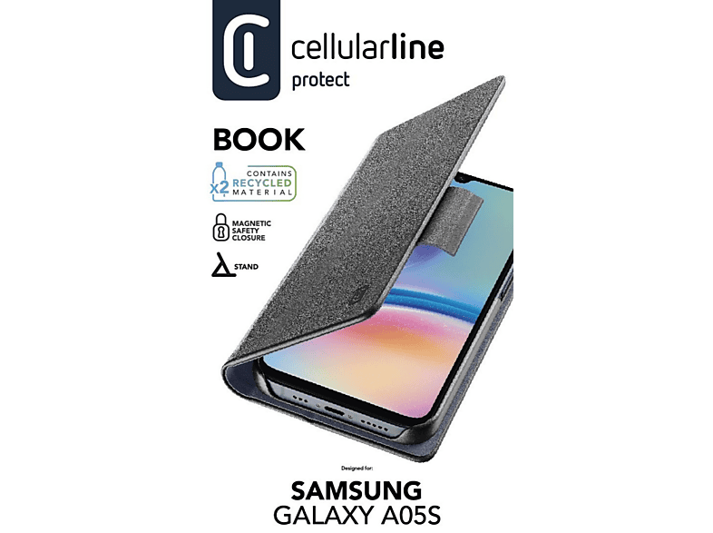 Cellularline Cover Galaxy A05s Book Zwart (book3gala05sk)