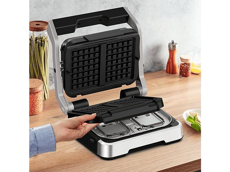 TEFAL XA7308 OptiGrill Waffelplatten Schwarz
