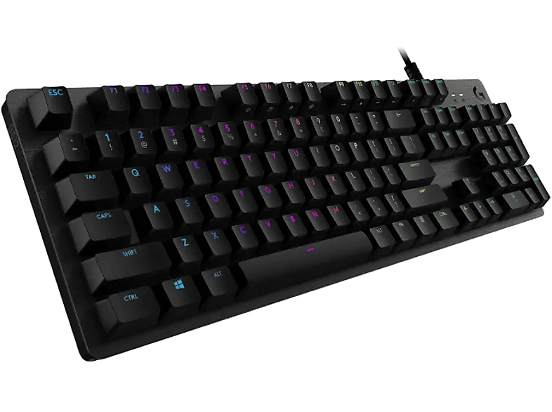 LOGITECH G G512 LIGHTSYNC RGB GX Blue Clicky Arkadan Aydınlatmalı Mekanik Kablolu Türkçe Q Oyuncu Klavyesi - Siyah_1