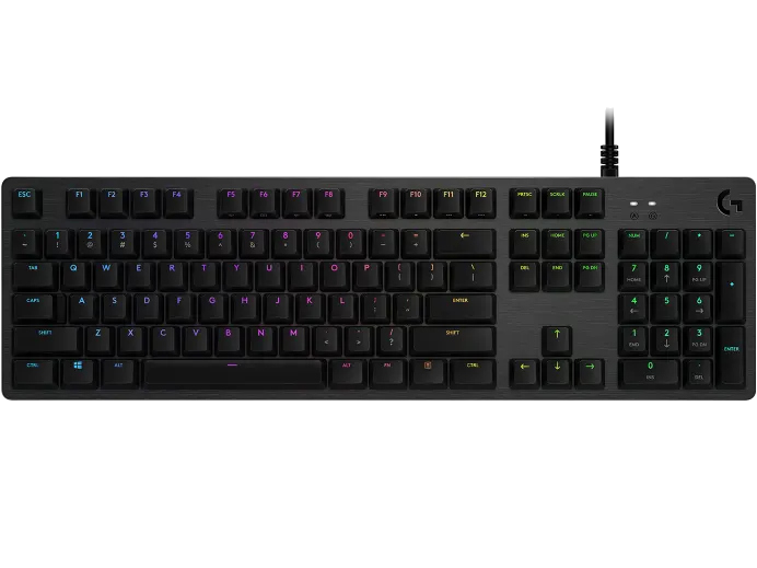 LOGITECH G G512 LIGHTSYNC RGB GX Blue Clicky Arkadan Aydınlatmalı Mekanik Kablolu Türkçe Q Oyuncu Klavyesi - Siyah