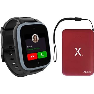 Smartwatch infantil + Powerbank - Xplora XGO3, 1.3", 128 MB, Cámara 2 MP, Autonomía 3 días, 4G, Botón SOS, Geolocalización, Negro