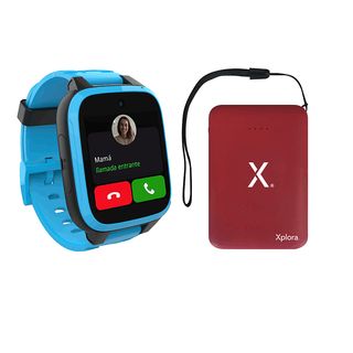 Smartwatch infantil + Powerbank - Xplora XGO3, 1.3", 128 MB, Cámara 2 MP, Autonomía 3 días, 4G, Botón SOS, Geolocalización, Azul