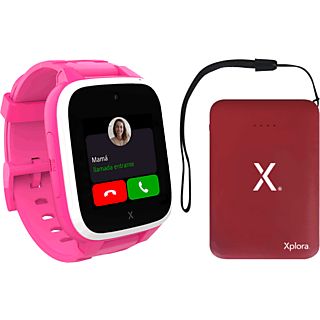 Smartwatch infantil + Powerbank - Xplora XGO3, 1.3", 128 MB, Cámara 2 MP, Autonomía 3 días, 4G, Botón SOS, Geolocalización, Rosa