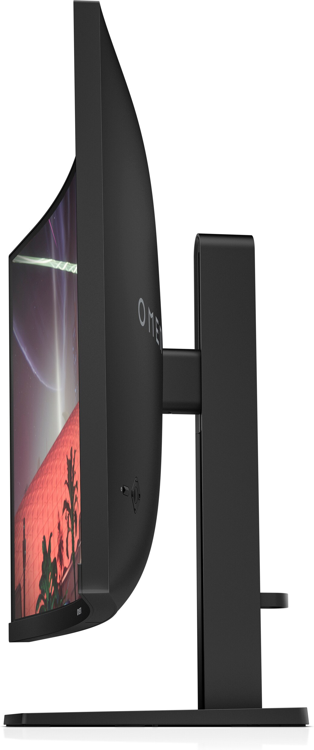 Schwarze Philips Hue Bridge mit Netzkabel.