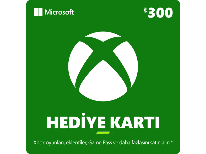 MICROSOFT GC XBOX LIVE 300 TRY Online Dijital ndirilebilir Lisans