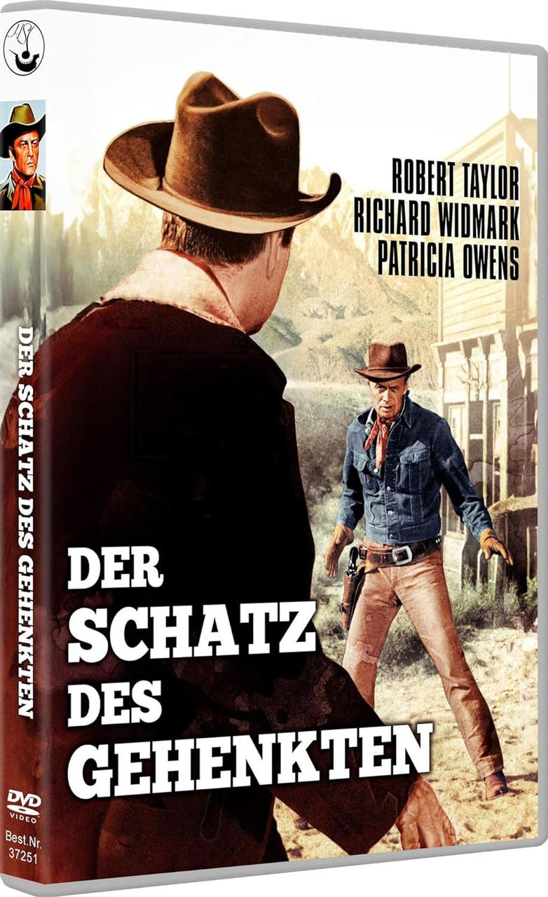 DVD-Cover eines Westernfilms, mit einem Mann mit Cowboyhut und einem anderen in einem Schusswechsel.