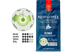 NISH Çekirdek Kahve Colombia 1 Kg_1