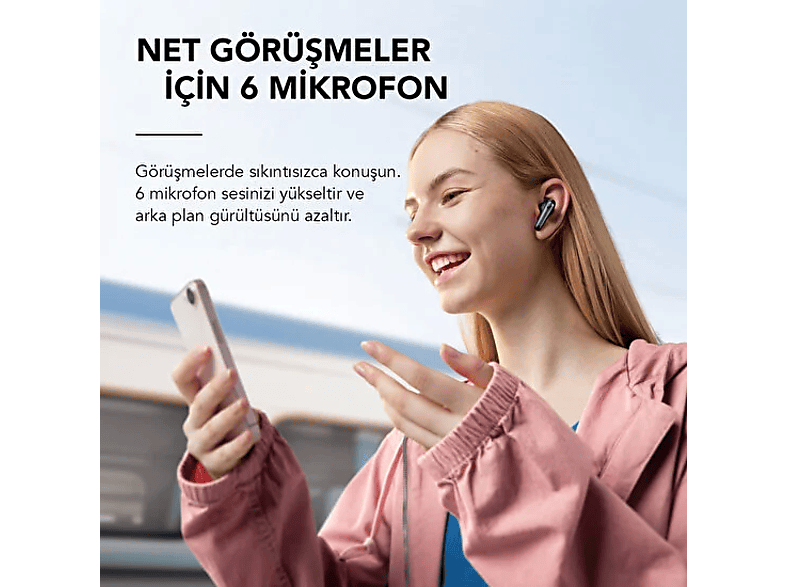 ANKER Soundcore Liberty 4 NC Bluetooth TWS Kulak İçi Kulaklık Pastel Pembe_4