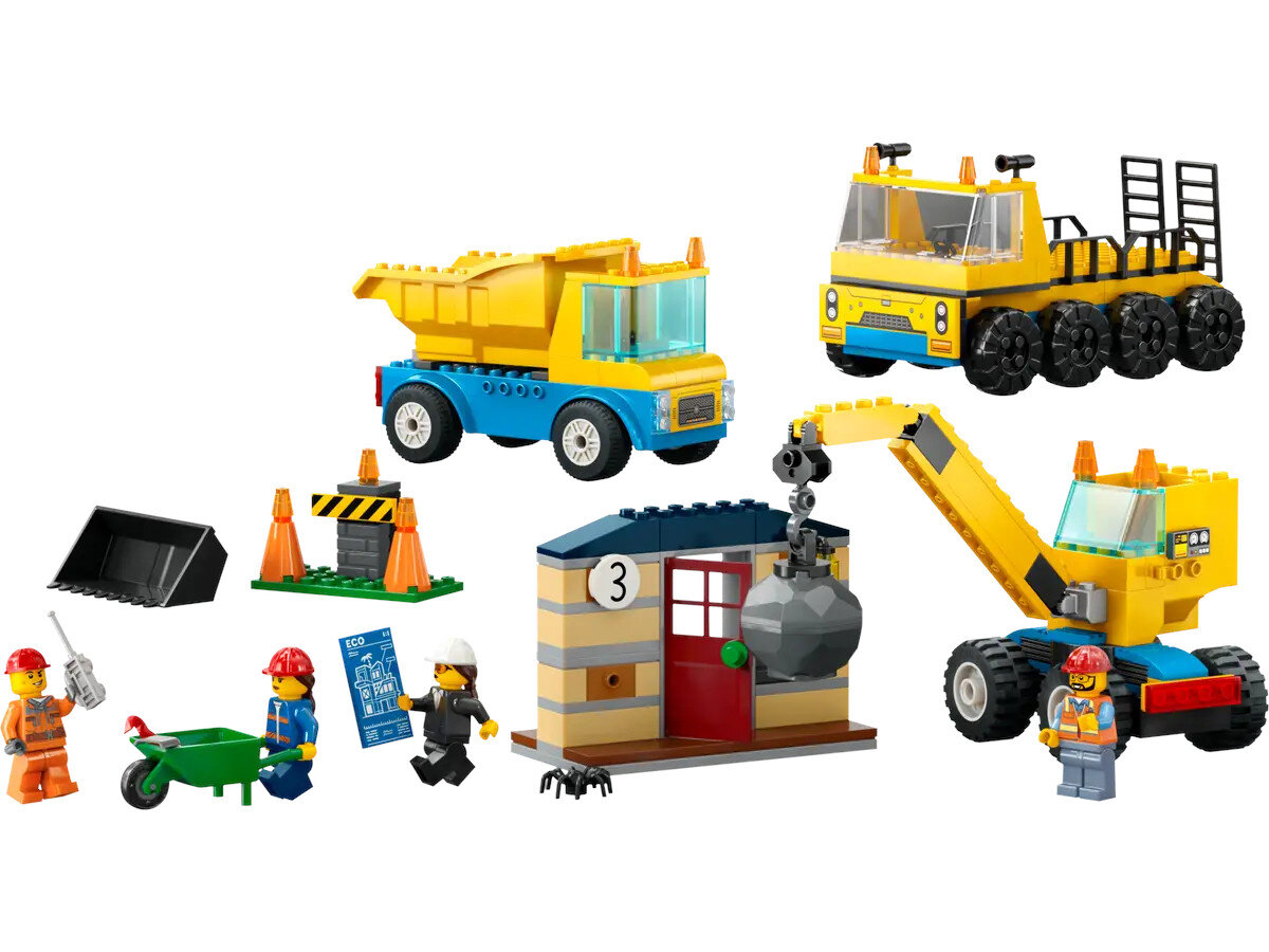 Klocki LEGO City Ciężarówki i dźwig z kulą wyburzeniową (60391)