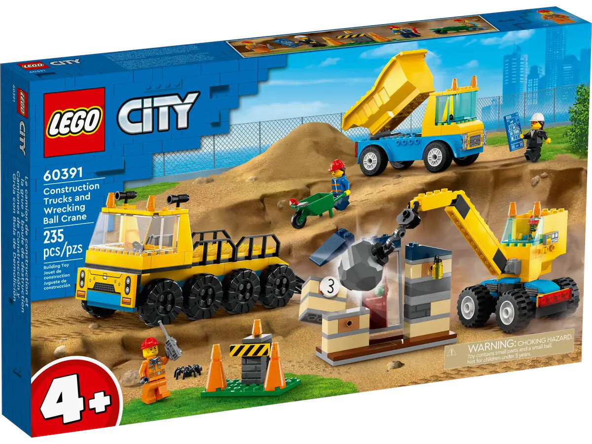 Klocki LEGO City Ciężarówki i dźwig z kulą wyburzeniową (60391)