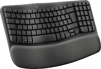 LOGITECH Wave Keys Kablosuz Ergonomik Türkçe Q Klavye Grafit_0