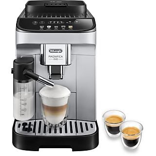 DE LONGHI ECAM 290.61 SB Magnifica Evo Kaffeevollautomat (Silber-Schwarz, Flüster-Kegelmahlwerk, 15 bar, integrierter Milchbehälter)