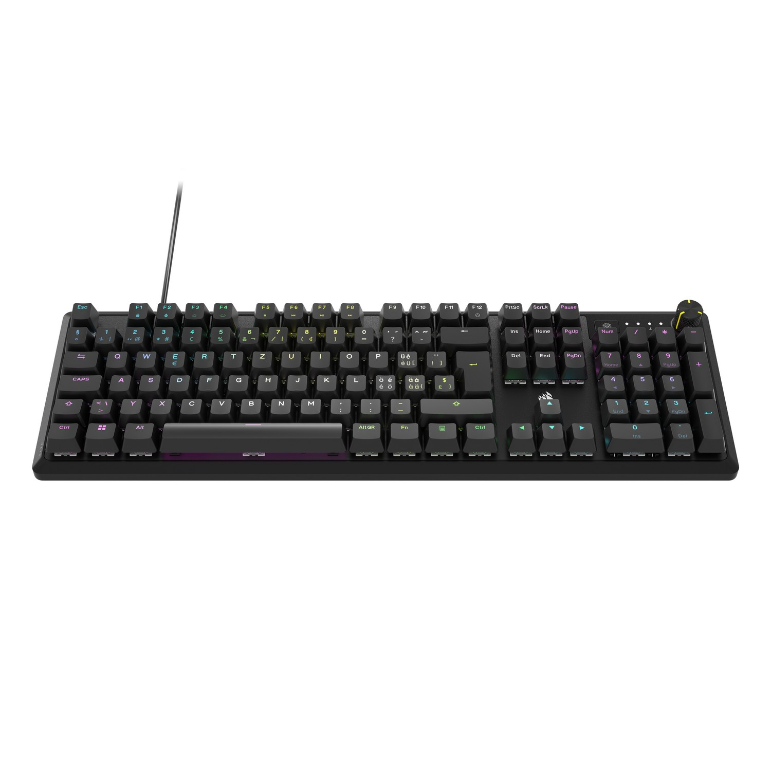 CORSAIR Gaming Toetsenbord Corsair K70 LED-RGB QWERTZU Zwart (CH-910971E-CH)