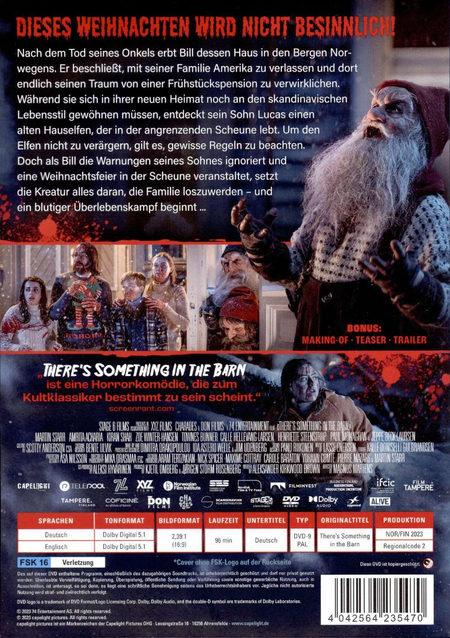 DVD-Hülle mit einer Horrorfilmszene. Zeigt ein verschneites Haus und mehrere blutige Personen.