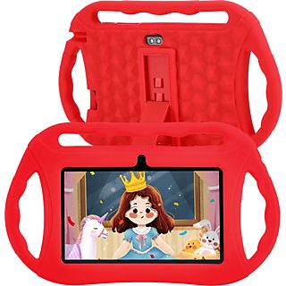 Tablet - DAM Q8-WiFi-Kids, Rojo, 32 GB, 7" WSVGA, 2 GB RAM, Allwinner A100, ARM Cortex A53 Quad Core, Android, Infantil