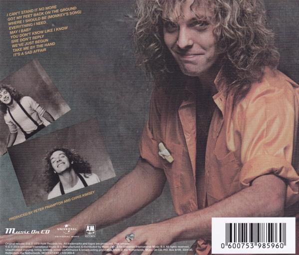 Albumcover mit einem Mann in einem orangefarbenen Hemd.