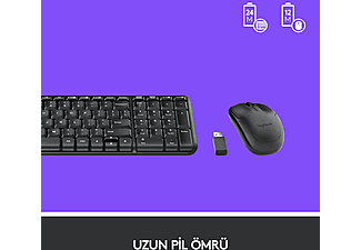 LOGITECH MK220 Kablosuz Türkçe Q Klavye Mouse Seti - Siyah_5