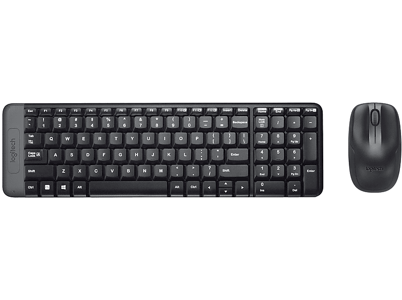 LOGITECH MK220 Kablosuz Türkçe Q Klavye Mouse Seti - Siyah