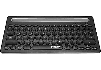 EVEREST KB-BT84 Bluetooth Ultra İnce+Şarjlı Q Mac/Windows/Android/iOS Uyumlu Kablosuz Klavye Siyah Gri_2