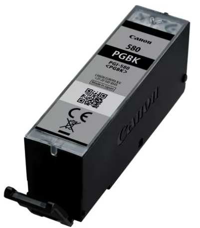 Canon PGI-580 PGBK Tintenpatrone, schwarz, mit Canon Logo.