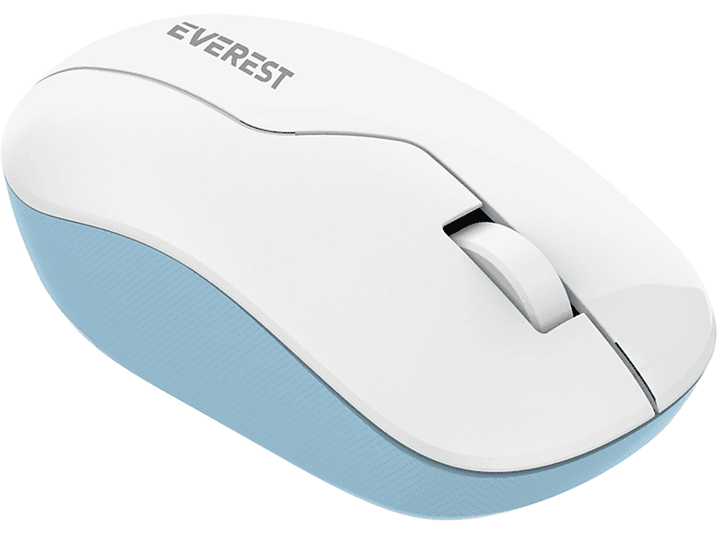 EVEREST SMW-973 Usb Beyaz/Mavi 2.4Ghz Kablosuz Mouse Beyaz Mavi_3