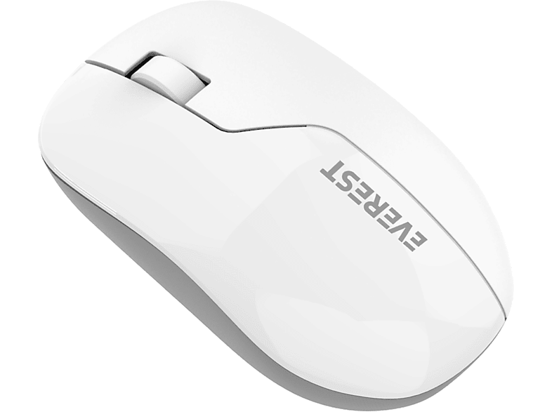 EVEREST SMW-973 Usb 2.4Ghz Kablosuz Mouse Beyaz Gri_0