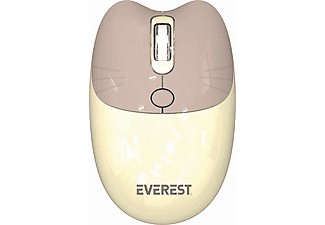 EVEREST KM-6284 Whisker Renkli Tuşlu Kablosuz Q Klavye + Mouse Set Bej_2