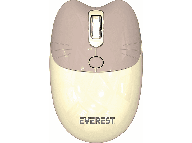 EVEREST KM-6284 Whisker Renkli Tuşlu Kablosuz Q Klavye + Mouse Set Bej_2