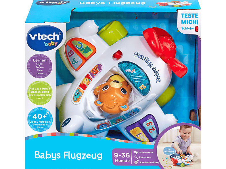 VTECH Babys Flugzeug Spielzeugflugzeug, Mehrfarbig