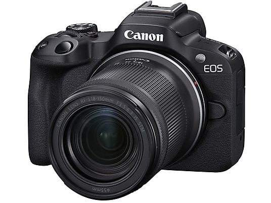 CANON EOS R50 Systemkamera Schwarz mit Objektiv RF-S 18-150mm f3.5-6.3 IS STM