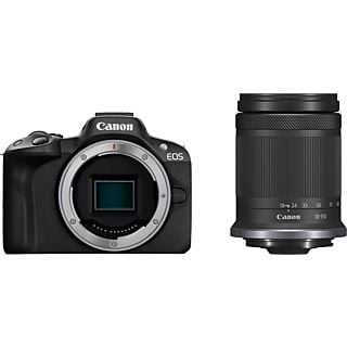 CANON EOS R50 Systemkamera Schwarz mit Objektiv RF-S 18-150mm f3.5-6.3 IS STM